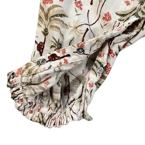 Old Navy Girls Sleeveless Tie-Knot Jumpsuits Tigers & Pretty Palms 6-12 Months - Picture 15 of 16